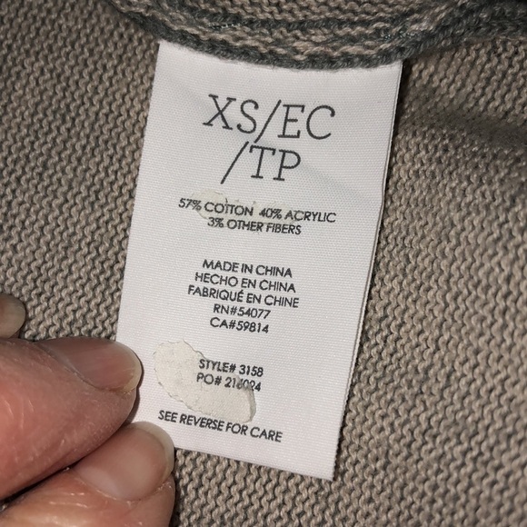 Cabi Gray Blue Long Sleeve Waterfall Cardigan Size XS - Picture 11 of 11